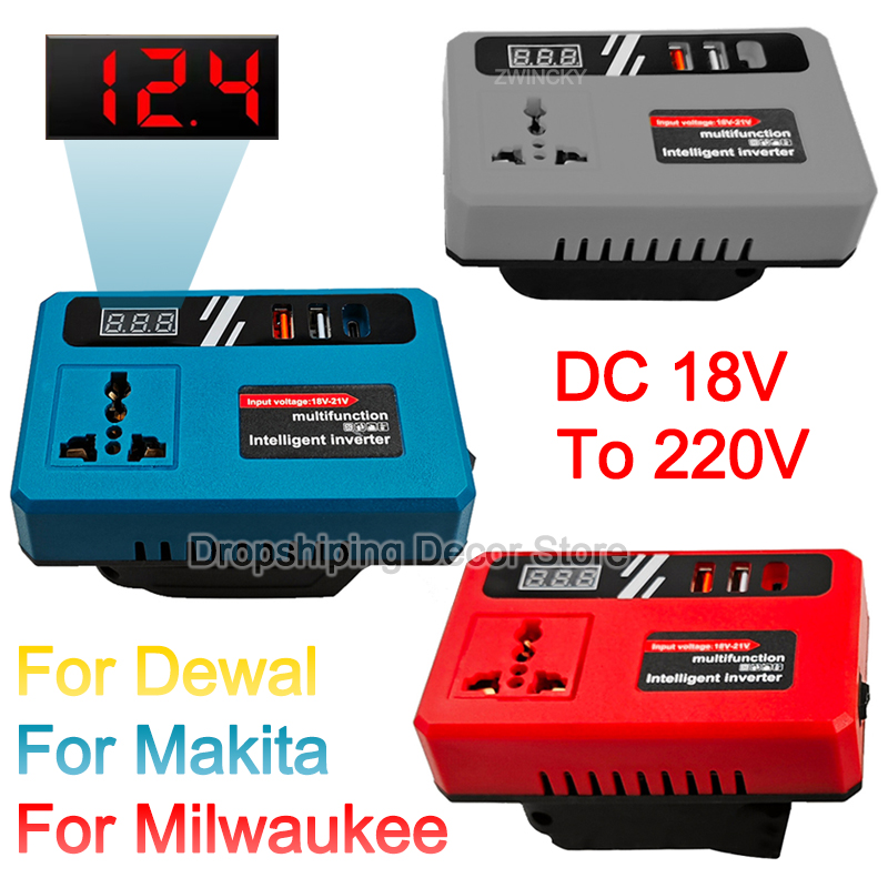 Outdoor Power Inverter - Przetwornica napięcia DC 18V na 220V,