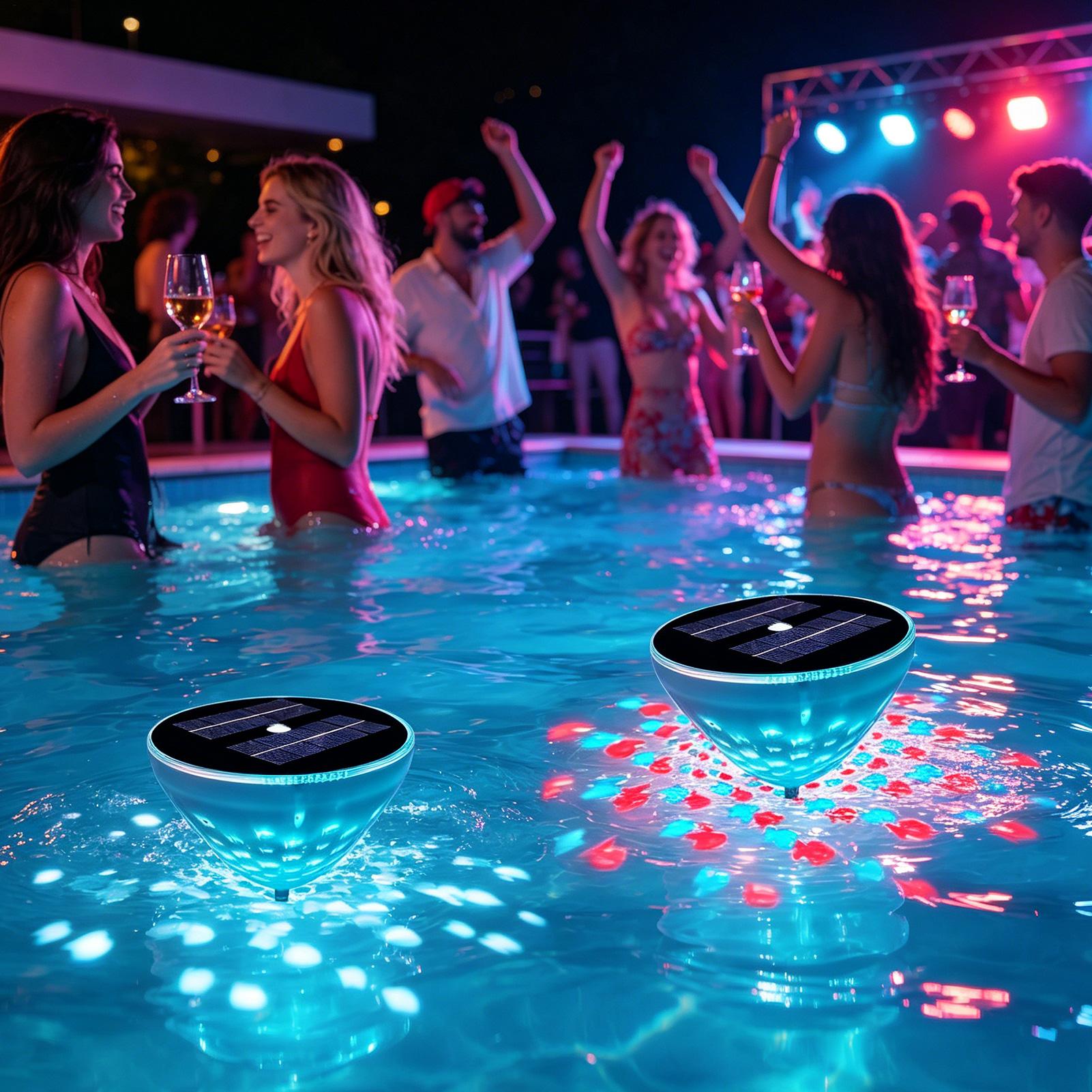 Outdoor Power For Hot Tub - Lampki basenowe solarne 2 sztuki projekcyjne