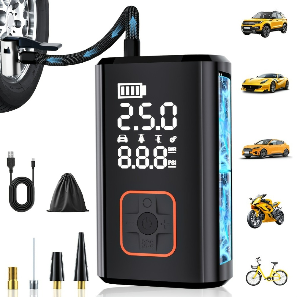 Air Compressor Portable - Przenośny kompresor powietrza, bezprzewodowa pompka do