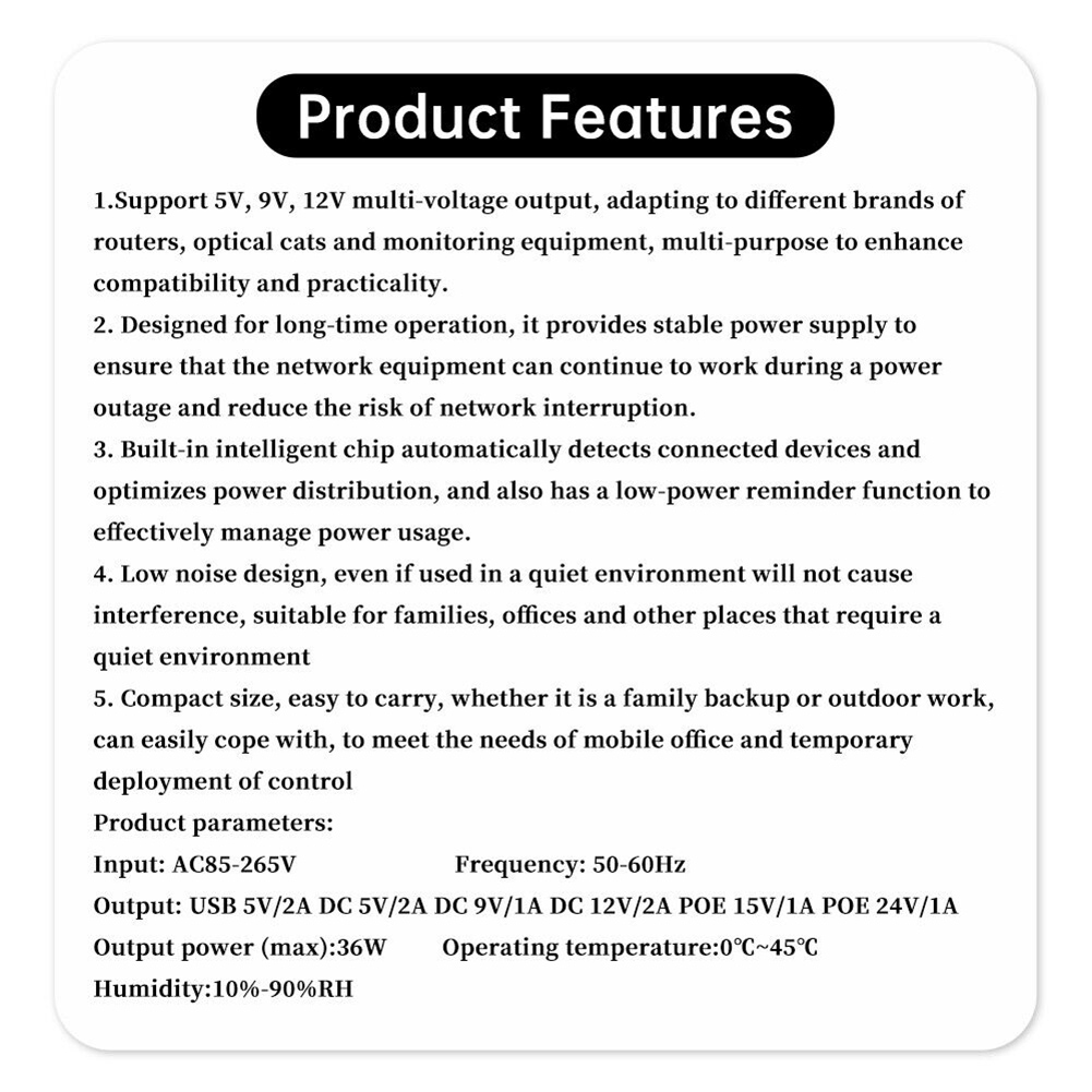 Ups Power Supply Outdoor - Zasilacz awaryjny DC UPS 1018L 5V