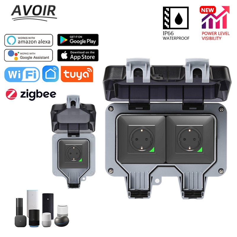 Outdoor Zigbee Power Plug - Avoir Tuya Zigbee Gniazdka elektryczne IP66