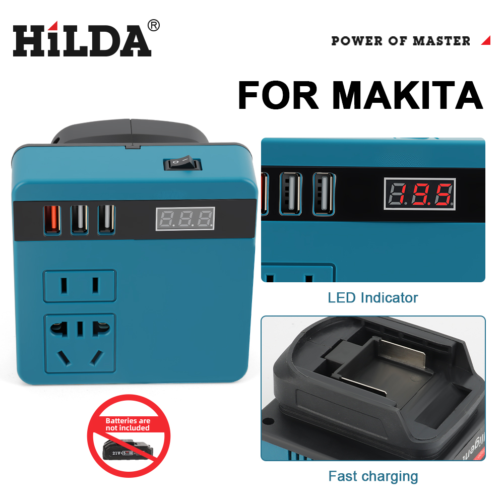 Outdoor Power Inverter - HILDA Wielofunkcyjny Inwerter Power Bank Bateria