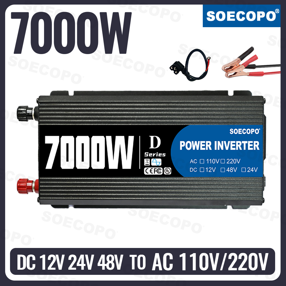 Outdoor Power Inverter - SOECOPO 7000W Inwerter Mocy, Konwerter Napięcia