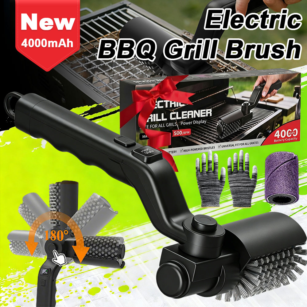 Outdoor Power Grill - Elektryczna szczotka do czyszczenia grilla, bezprzewodowa,