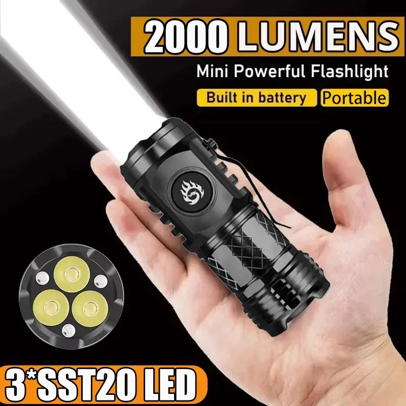 Outdoor Power Supply - Mocna taktyczna latarka 3LED, mini latarka