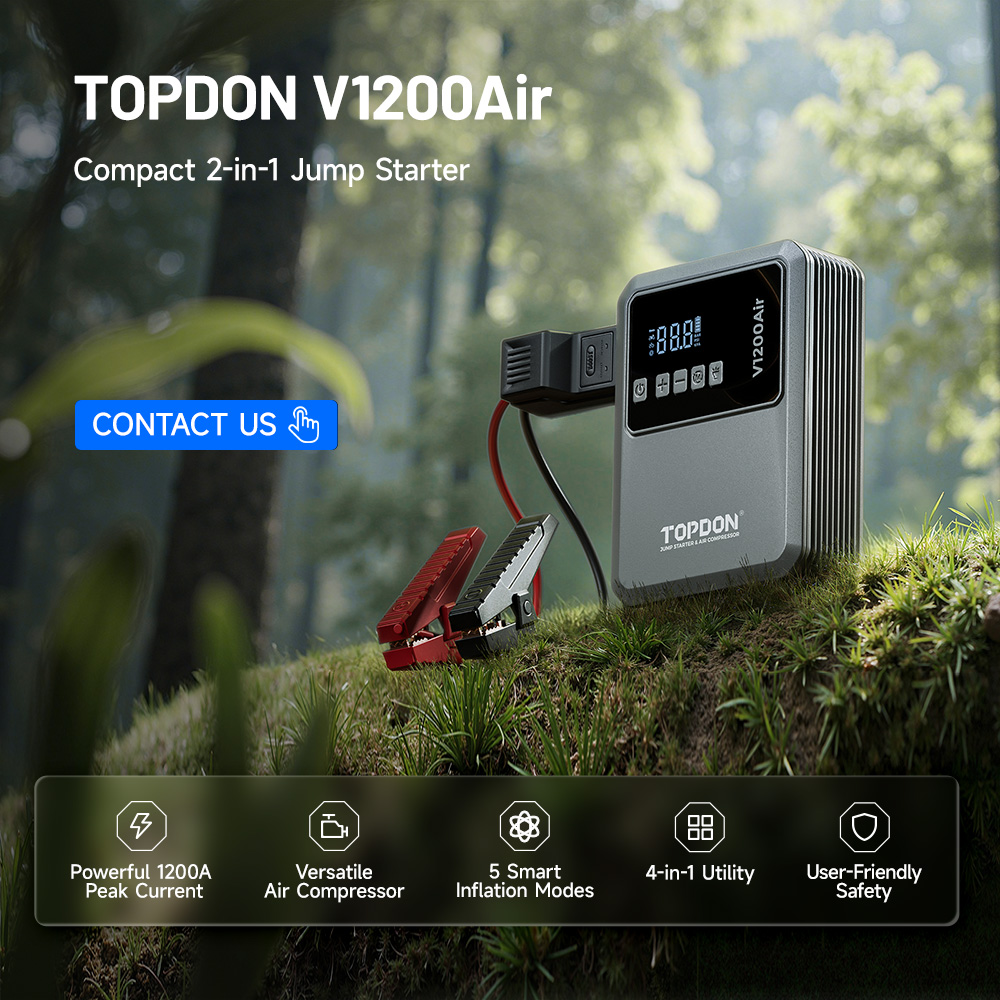 TOPDON V1200 Air 12V Rozruchow – Air Compressor Portable recenzja i cena
