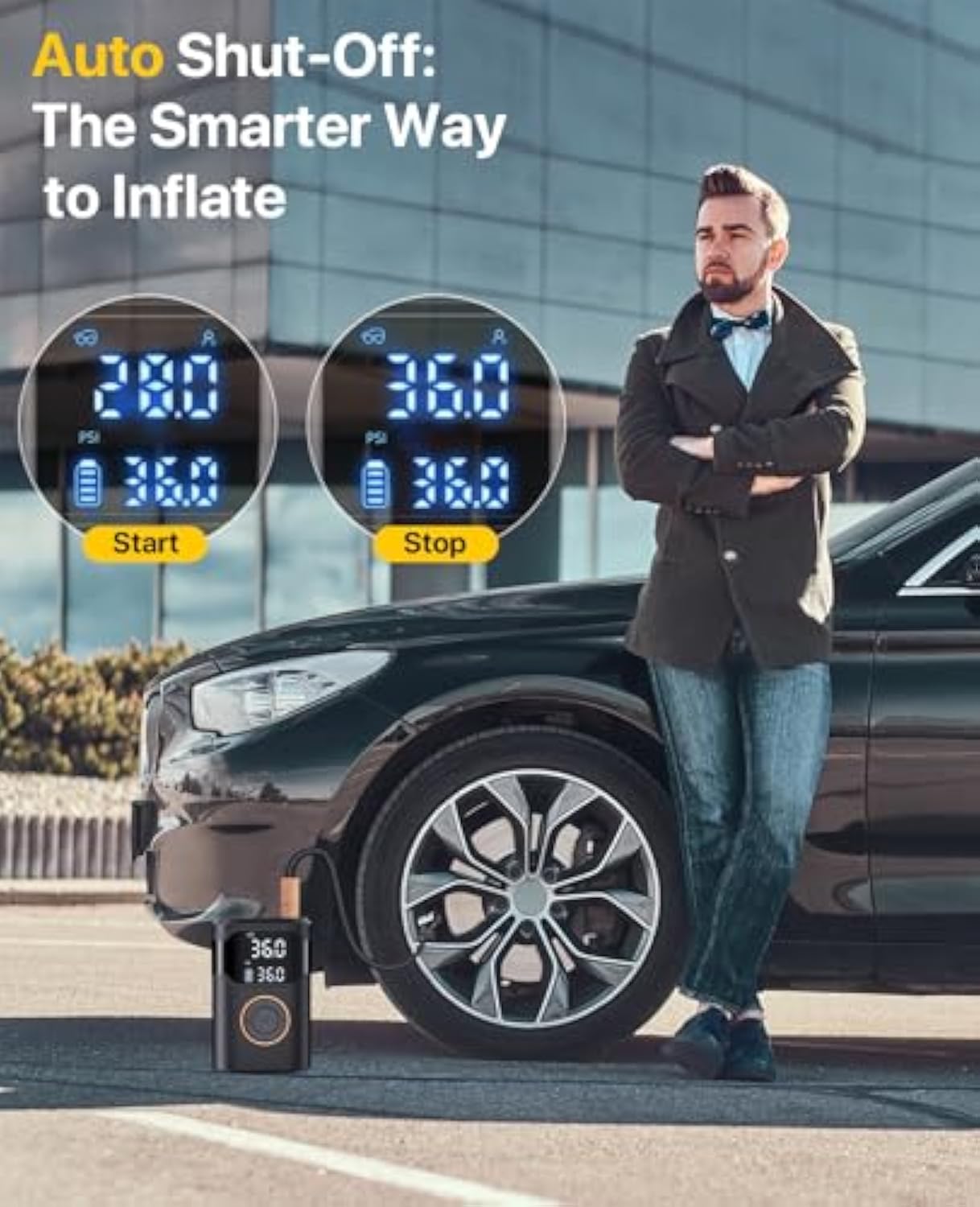 Automatyczny, ładowalny, elekt – Air Compressor Portable recenzja i cena