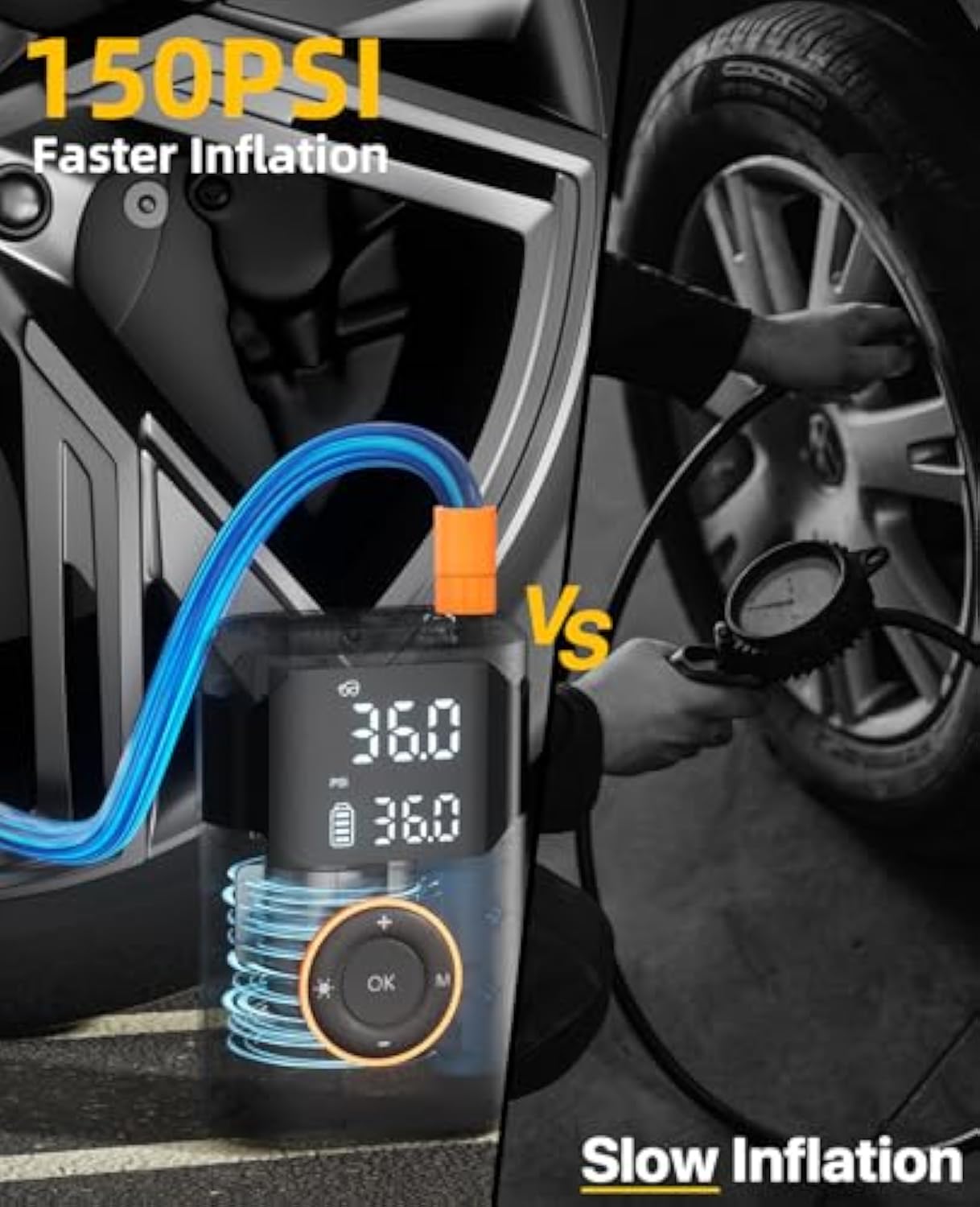 Automatyczny, ładowalny, elekt – Air Compressor Portable recenzja i cena