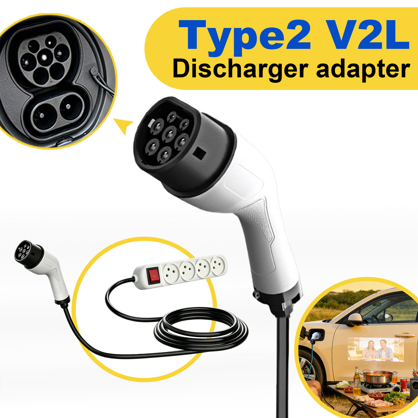 Adapter rozruchowy Type2 V2L z – Outdoor Power Station recenzja i cena