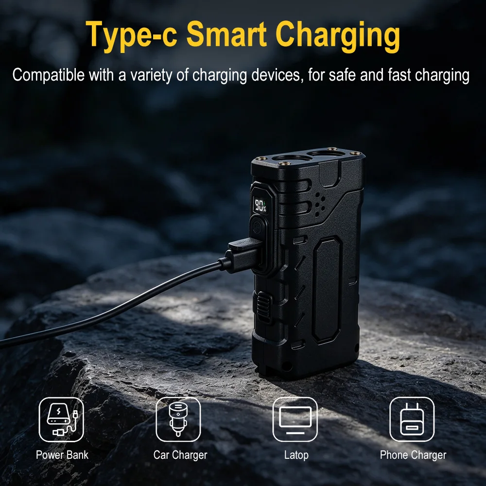 BORUIiT Ręczna latarka LED EDC – Outdoor Power Supply recenzja i cena