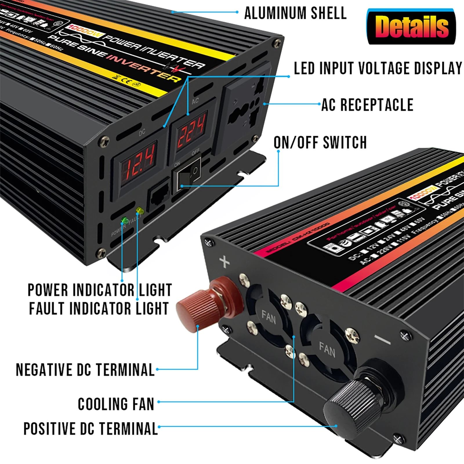 Falownik sinusoidalny 10000/12 – Outdoor Power Inverter recenzja i cena